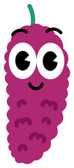 Fototapeta premium Mulberry face cute with white stroke