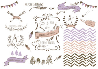  rough drawing decorative items PINK