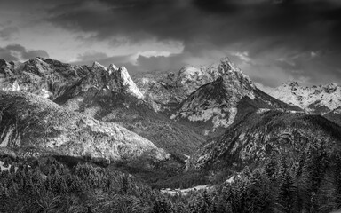 Fototapeta na wymiar winter in the alps