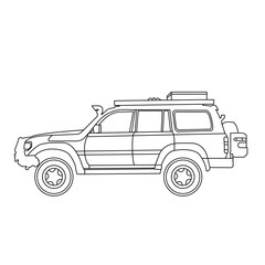sketch of off-road cars