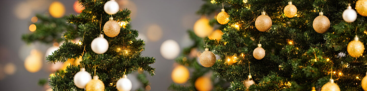 Holiday background with defocused lights