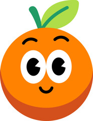 Orange face cute with white stroke