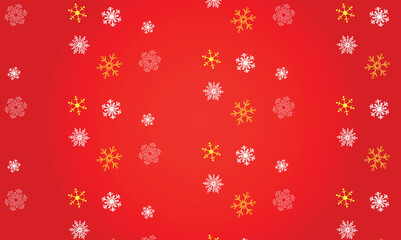 Fototapeta na wymiar christmas pattern with white and yellow snowflakes