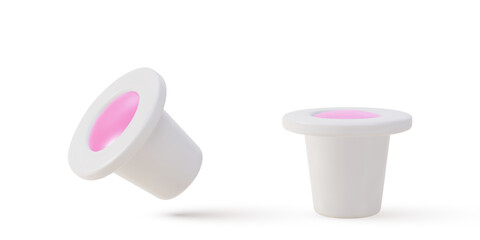 3d two realistic tattoo plastic jar. Vector illustration.