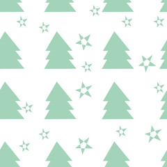 illustration of a seamless pattern Christmas tree for printing on gift paper, on clothes, Signboard and billboard,