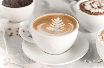 A hot drink of delicious coffee complements
