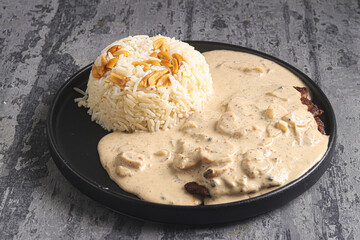 Dinner, fresh chicken breast and rice