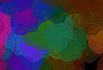 Dark Multicolor vector template with chaotic shapes.