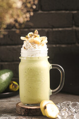 The delicious milkshake with its unique and distinctive quality