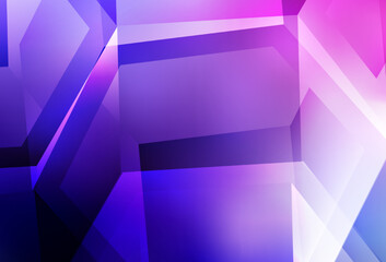 Light Purple, Pink vector background with set of hexagons.