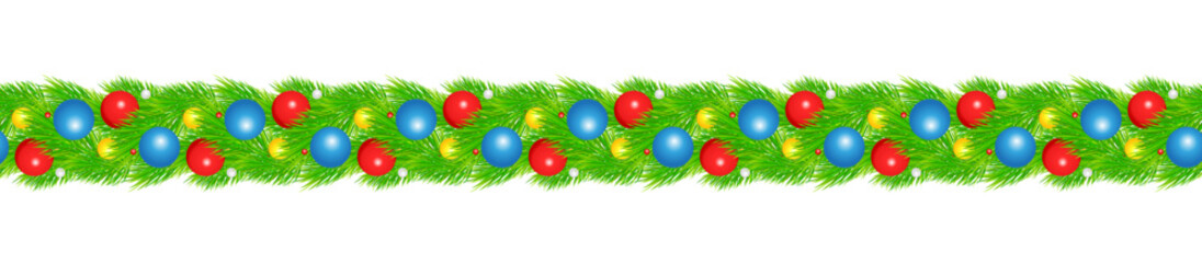 Kolorowa girlanda świąteczna dekoracja colorful Christmas garland decoration - obrazy, fototapety, plakaty