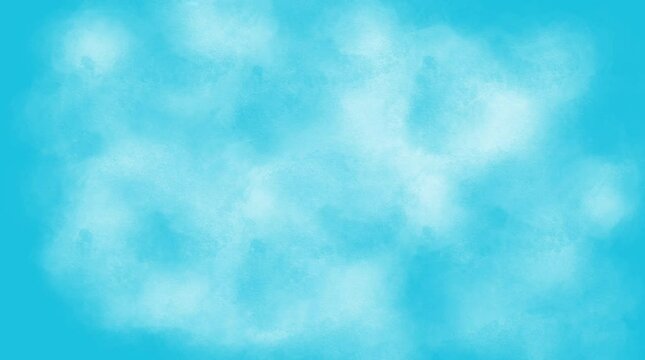 Blue sky with clouds watercolor seamless loopingmotion video backgroud