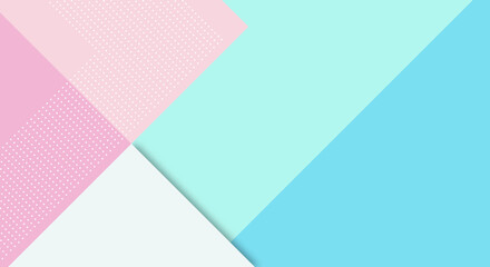 Abstract Paper Colorful Background with Memphis Papercut Style and Pastel Color for Wallpaper