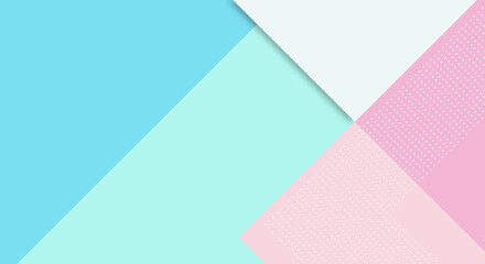 Abstract Paper Colorful Background with Memphis Papercut Style and Pastel Color for Wallpaper