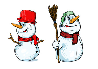 snowman with a scarf