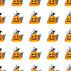 Halloween seamless pumpkins pattern for fabrics and wrapping paper and clothes print