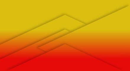 Obraz premium Abstract Orange and Yellow Gradient Background Geometric Paper Cut Style for Brochures or Landing Pages Template