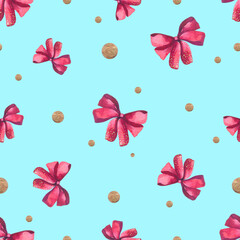 A pattern of beautiful bows.For fabrics, for printing brochures, posters, parties, vintage textile design, postcards,