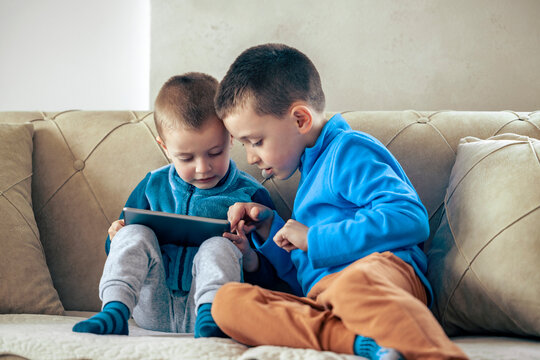 Happy Children Playing Video Games