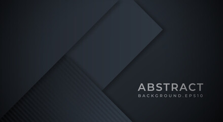 Abstract Background Textured with Dark Black Navy Paper Layers. Usable for Decorative web layout, Poster, Banner, Corporate Brochure and Seminar Template Design