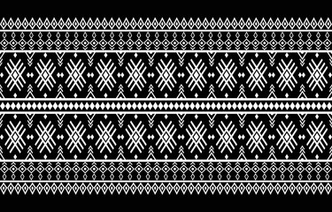 American fabric pattern design. Use geometry to create a fabric pattern. Design for textile industry,background,carpet,wallpaper, clothing,and ethnic fabric. Native abstract black&white.ep.10