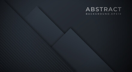 Abstract Background Textured with Dark Black Navy Paper Layers. Usable for Decorative web layout, Poster, Banner, Corporate Brochure and Seminar Template Design
