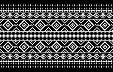 American fabric pattern design. Use geometry to create a fabric pattern. Design for textile industry,background,carpet,wallpaper, clothing,and ethnic fabric. Native abstract black&white.ep.15