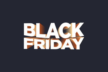 Black Friday Sale Background for Business in White and Gold Lettering