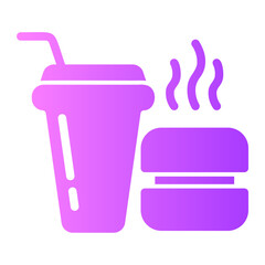 drink and burger icon