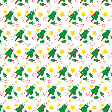 christmas tree pattern background simple