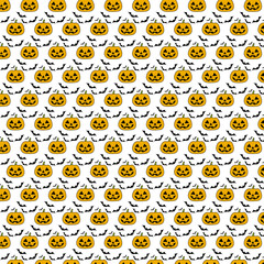 bat pumpkin pattern scary background