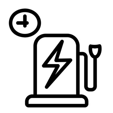 electric car charging station icon clip art preview