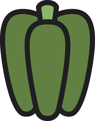 ミニカラー単品アイコン ピーマン