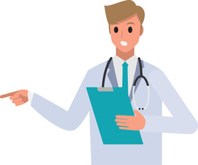 Fototapeta premium Medical and doctor ,png illustration cartoon character set