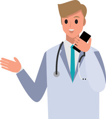 Medical  and  doctor ,png illustration cartoon character set