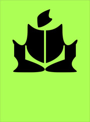 illustration of a green shield