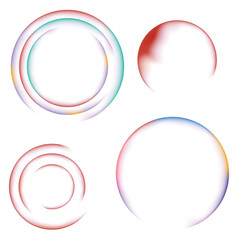 Set of soft Color Circle gradient 