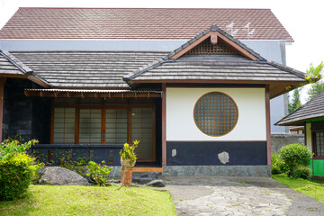 Minka, or traditional Japanese houses, are tatami mat floor, sliding doors, and wooden engawa...