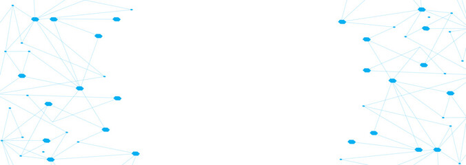 Blue network. Abstract connection on white background. Network technology background with dots and lines for desktop. Ai background. Modern abstract concept. Line background, network technology