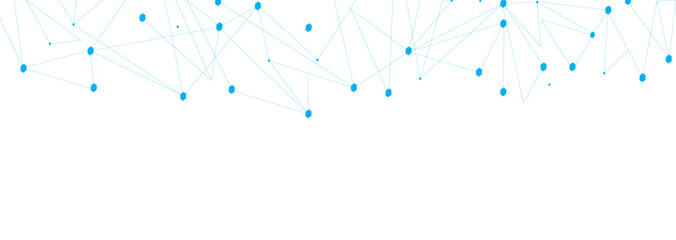 Blue network. Abstract connection on white background. Network technology background with dots and lines for desktop. Ai background. Modern abstract concept. Line background, network technology