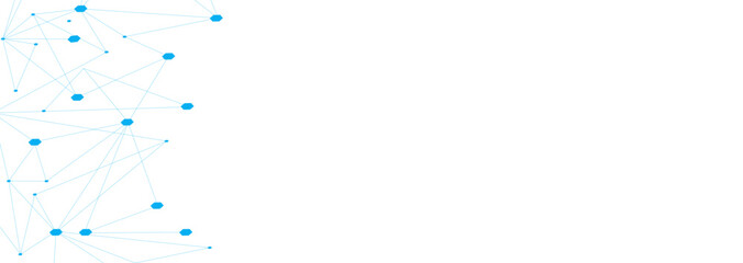 Blue network. Abstract connection on white background. Network technology background with dots and lines for desktop. Ai background. Modern abstract concept. Line background, network technology