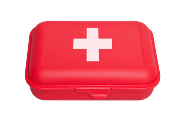 First Aid Kit on white background