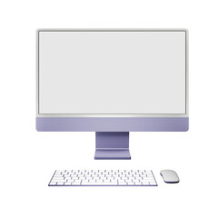 computer monitor with keyboard