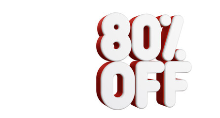 80 percent off 3d rendering