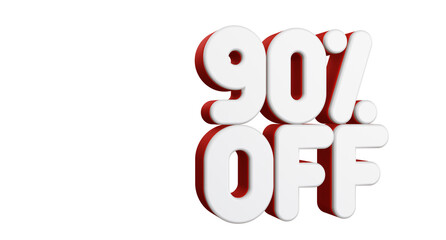 90 percent off 3d rendering