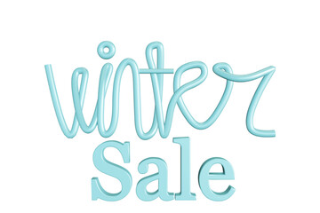 3d render of winter sale