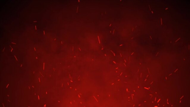 Beautiful Burning Red Hot Fire Particle 4K Background