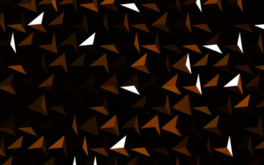 Dark Yellow vector texture with triangular style.