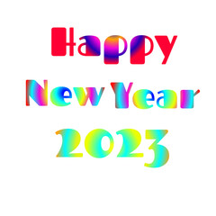 happy new year greeting card 2023