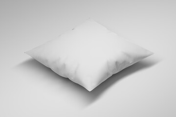 Mockup template with one white pillow with blank surface